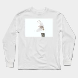 Startled - Snowy Owl Long Sleeve T-Shirt